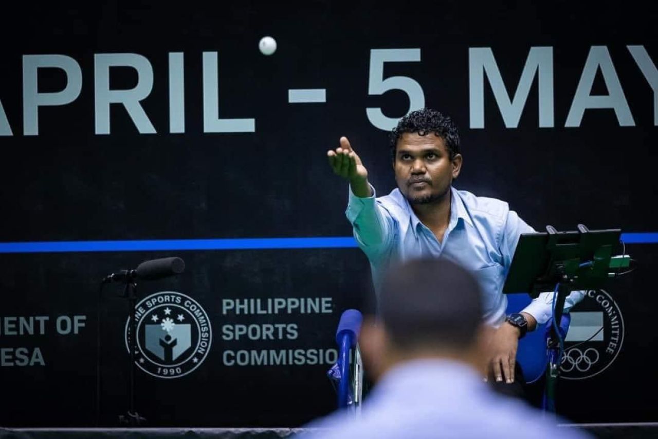 Raajjey ge TT umpire Yaameen ah dhuniyeyge mubaaraathun bodu sharafeh 