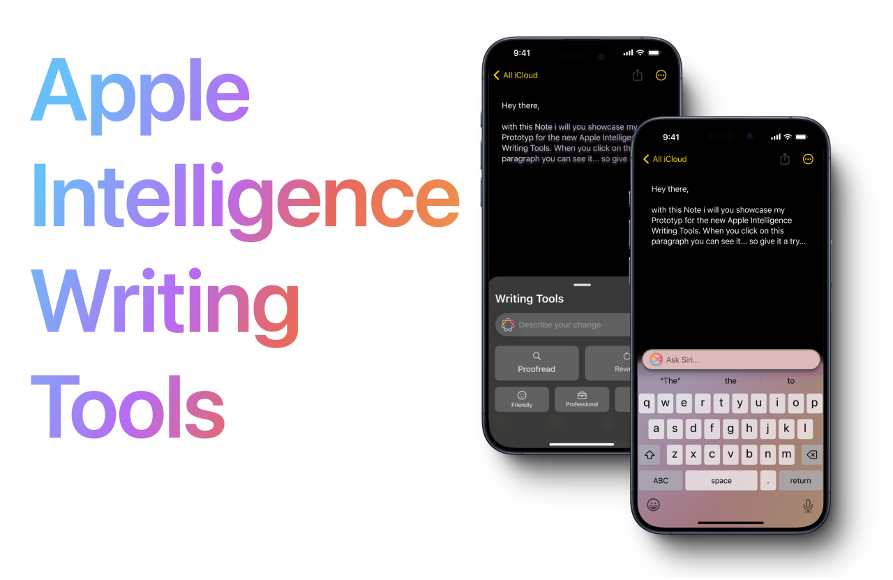 Apple intelligence ge writing tools 
