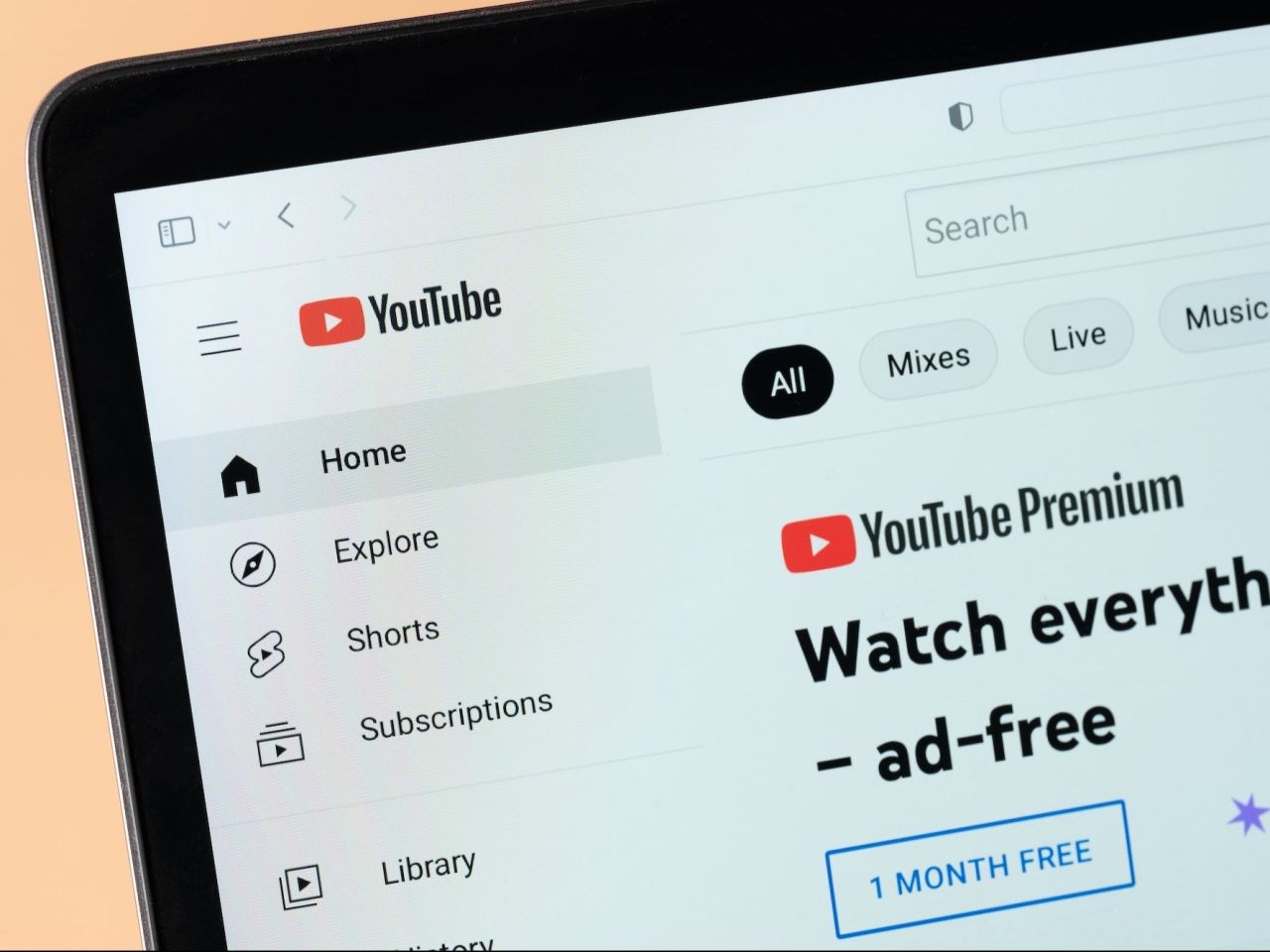 YouTube in Ad blocker thakaa dhekolhah fiyavalhu thakeh 