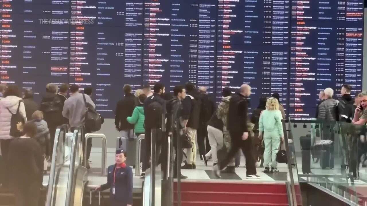 Ukraine ge drone hamalaathakuge sababun Moscow ge airport thah bandhukohffi
