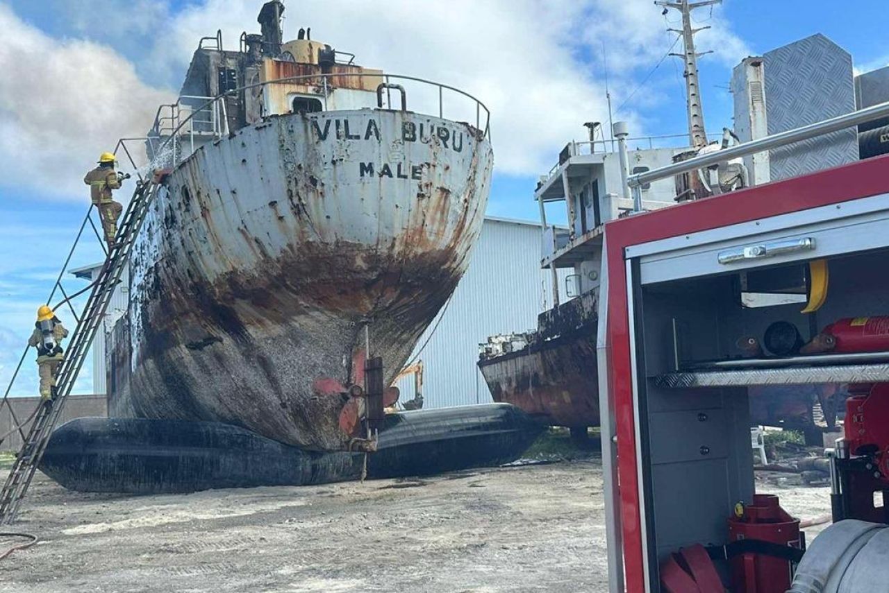 Maamigili boatyard gai oiy cargo boat ehgai alifaanuge haadhisaa eh 