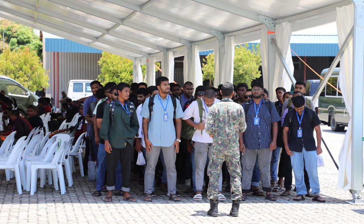 National Service ge furathama batch ah hovunu zuvaanunnah Raees maruhabaa dhannavaifi 