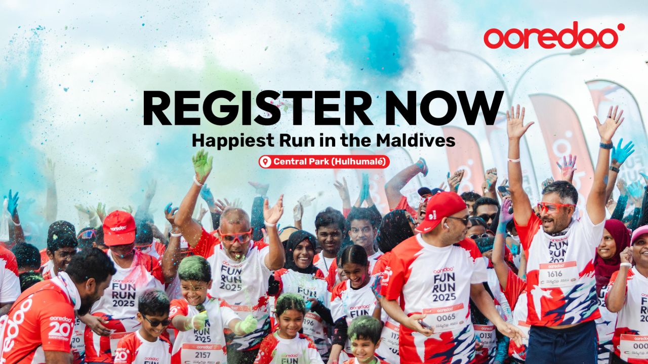 Ooredoo Fun Run December 19 gai, registration ah hulhuvaalaifi 