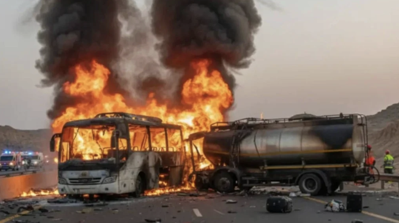 Saudi gai bus accident ehgai India ge 45 meehaku maruvejje