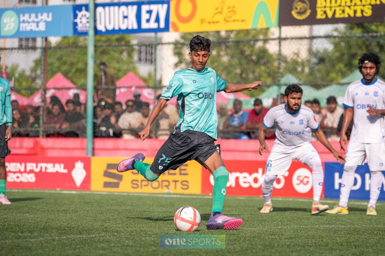ވަން ފޮޓޯ: ގޯލްޑަން ފުޓްސަލް ޗެލެންޖް 2026ގެ ގަދަ 16ގެ ފުރަތަމަ މެޗުތައް