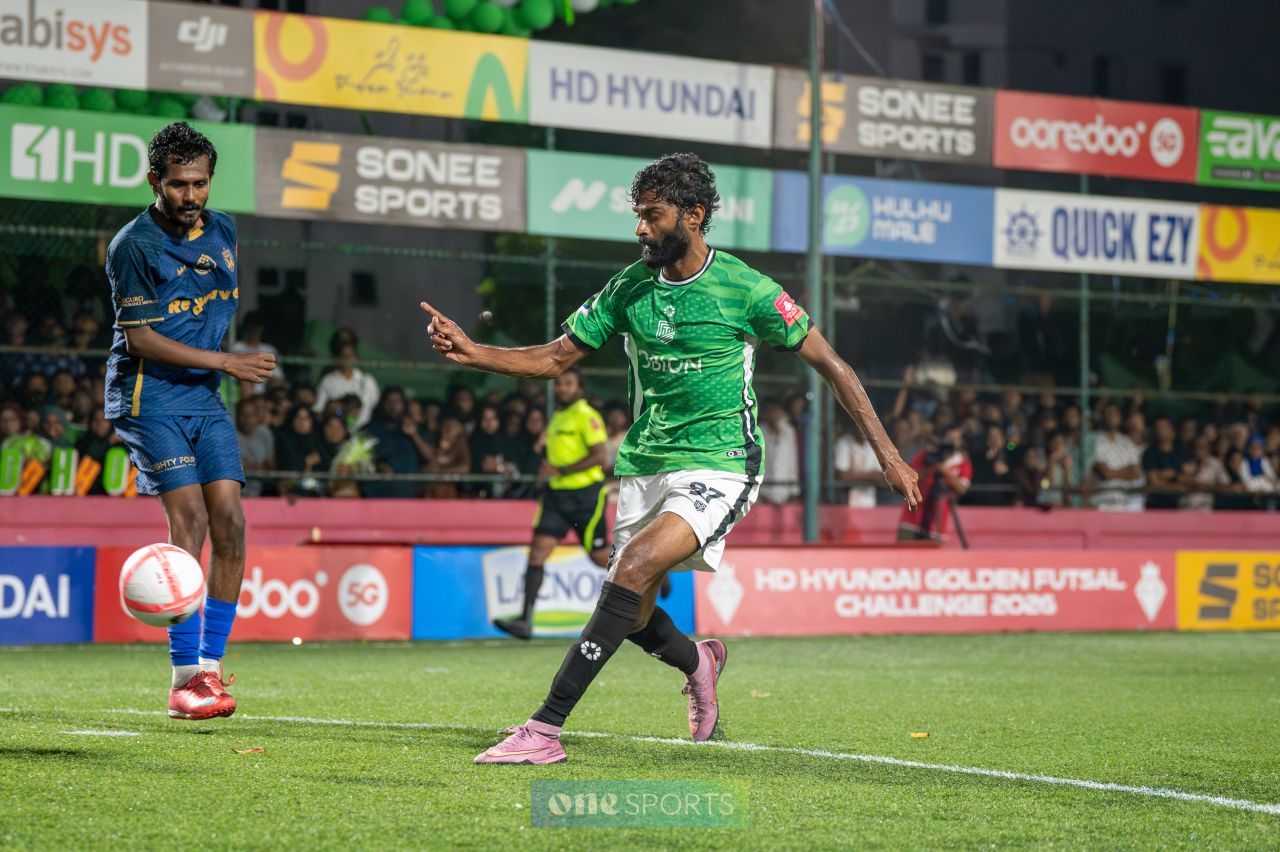 ވަން ފޮޓޯ: ހިޔުންޑާއި ގޯލްޑަން ފުޓްސަލް ޗެލެންޖް 2026 ގެ ފައިނަލާއެކު ނައިވާދޫ ދެވަނަ ފައިނަލަށް 