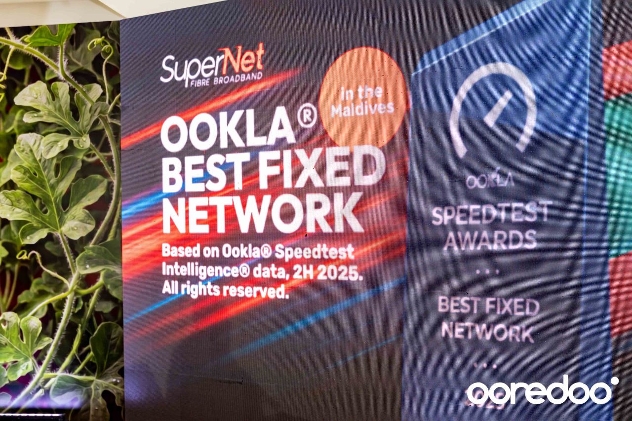 Raajjeyge enme rangalhu fixed network akah Ooredoo supernet