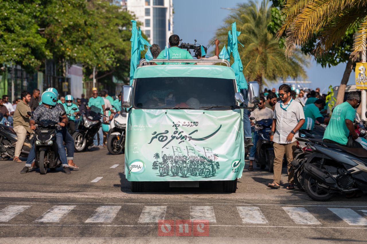 ވަން ފޮޓޯ: ލޯކަލް ކައުންސިލު އިންތިހާބުގެ ކެމްޕެއިންގެ ތެރެއިން ޕީއެންސީން ބޭއްވި ސައިކަލު ބުރު