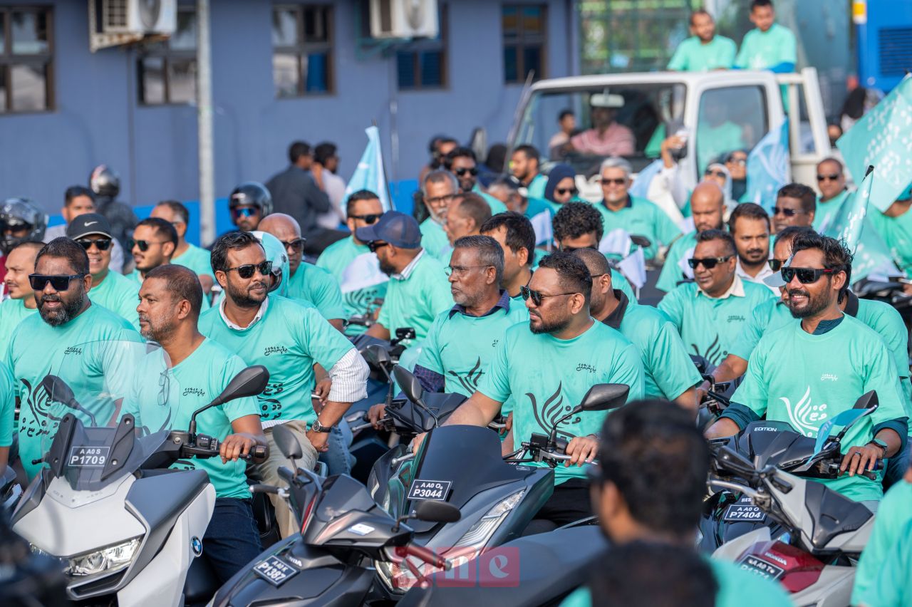 ވަން ފޮޓޯ: ލޯކަލް ކައުންސިލު އިންތިހާބުގެ ކެމްޕެއިންގެ ތެރެއިން ޕީއެންސީން ބޭއްވި ސައިކަލު ބުރު