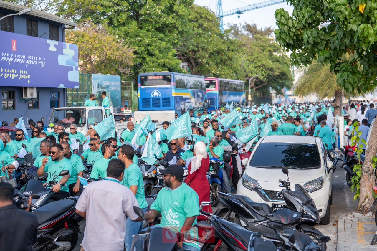 ވަން ފޮޓޯ: ލޯކަލް ކައުންސިލު އިންތިހާބުގެ ކެމްޕެއިންގެ ތެރެއިން ޕީއެންސީން ބޭއްވި ސައިކަލު ބުރު