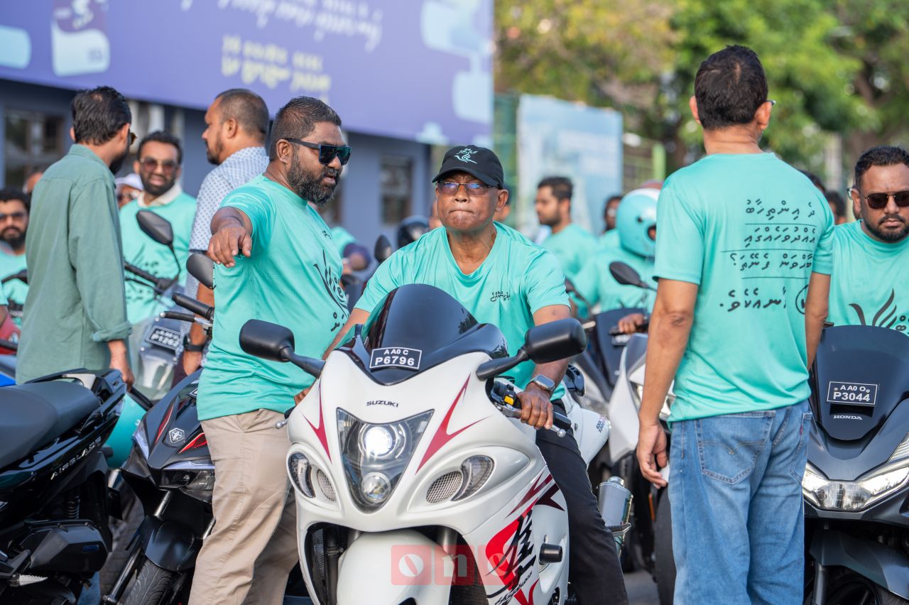 ވަން ފޮޓޯ: ލޯކަލް ކައުންސިލު އިންތިހާބުގެ ކެމްޕެއިންގެ ތެރެއިން ޕީއެންސީން ބޭއްވި ސައިކަލު ބުރު