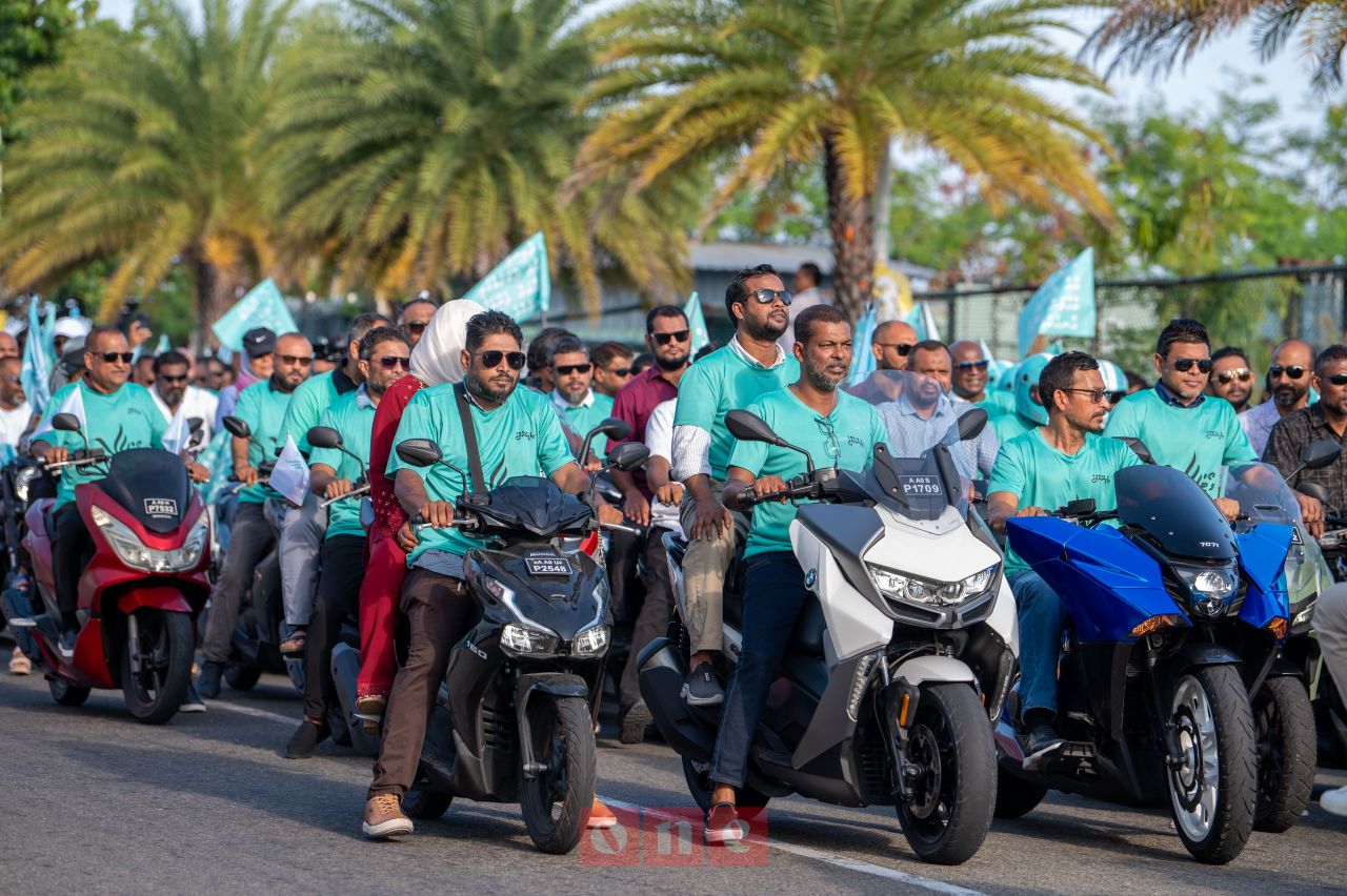 ވަން ފޮޓޯ: ލޯކަލް ކައުންސިލު އިންތިހާބުގެ ކެމްޕެއިންގެ ތެރެއިން ޕީއެންސީން ބޭއްވި ސައިކަލު ބުރު