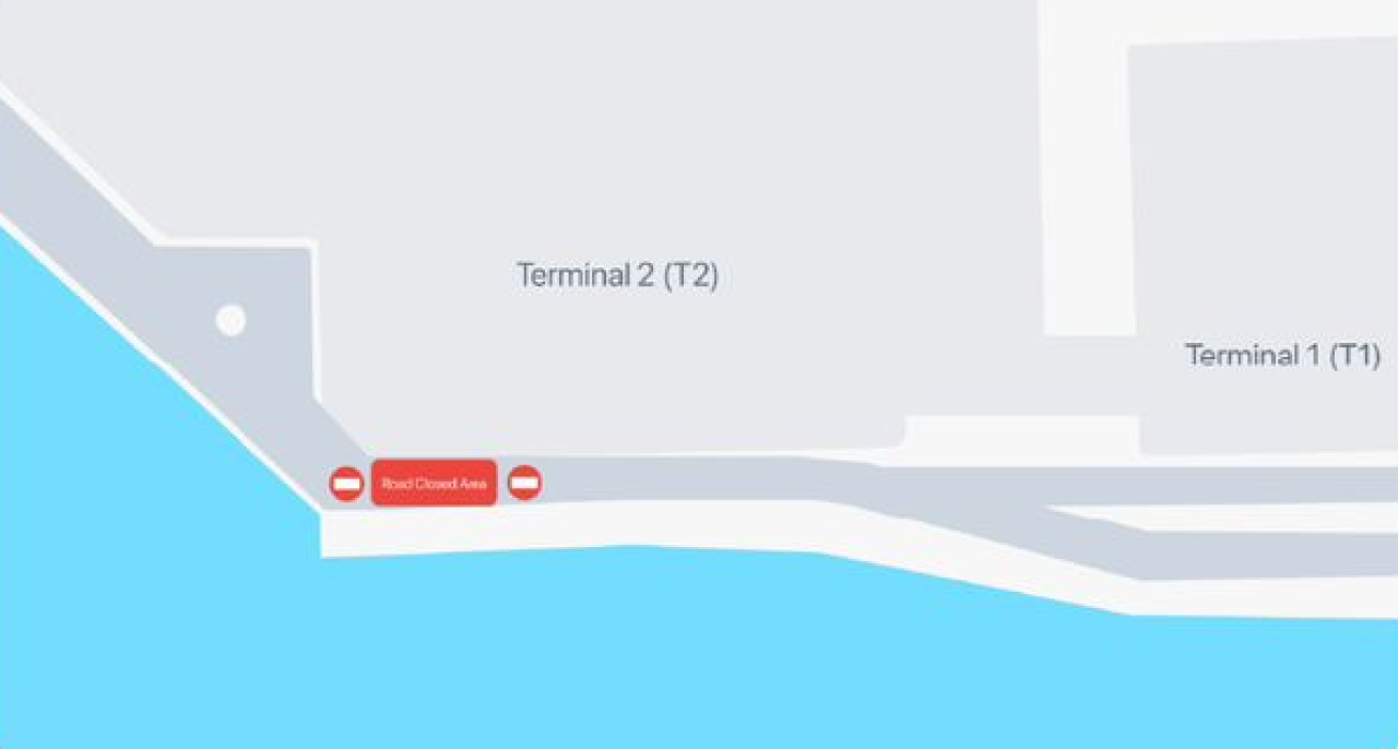 VIA ge Terminal 2 ge traffic floor ah badhaluthakeh