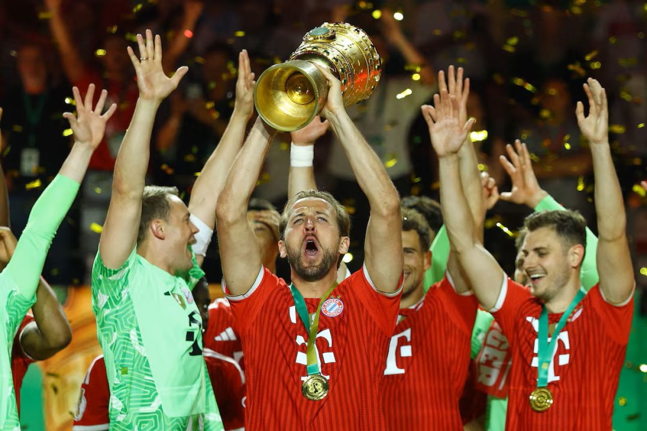 Kane ge hattrick aaeku Bayern in German Cup kaamiyaabu koffi 