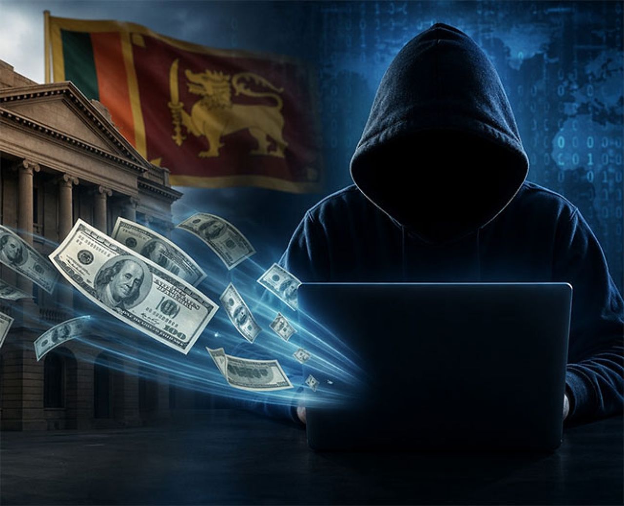 Lanka ge maalee nizaamu hack koh 2.5 Milllion dollar vagah nagaifi 