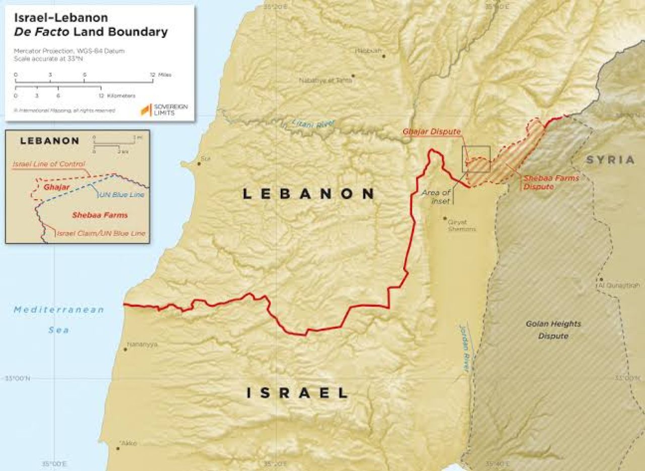 Lebanon border sarahadhdhugai Israel un alhaafaivaa hurihaa fiyavalhuthakeh uvaalaifi