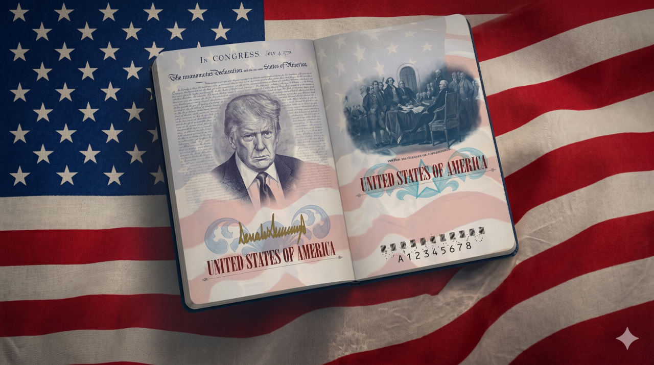 America ge 250 vana aharee dhuvahaa gulhigen nerey passport gai Trump ge thasveeru himanan ninmaifi