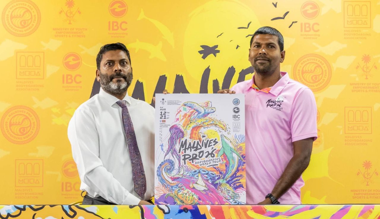 Maldives Pro 2026 ge rasmee poster dhakkaalai, event iulaanu koffi 