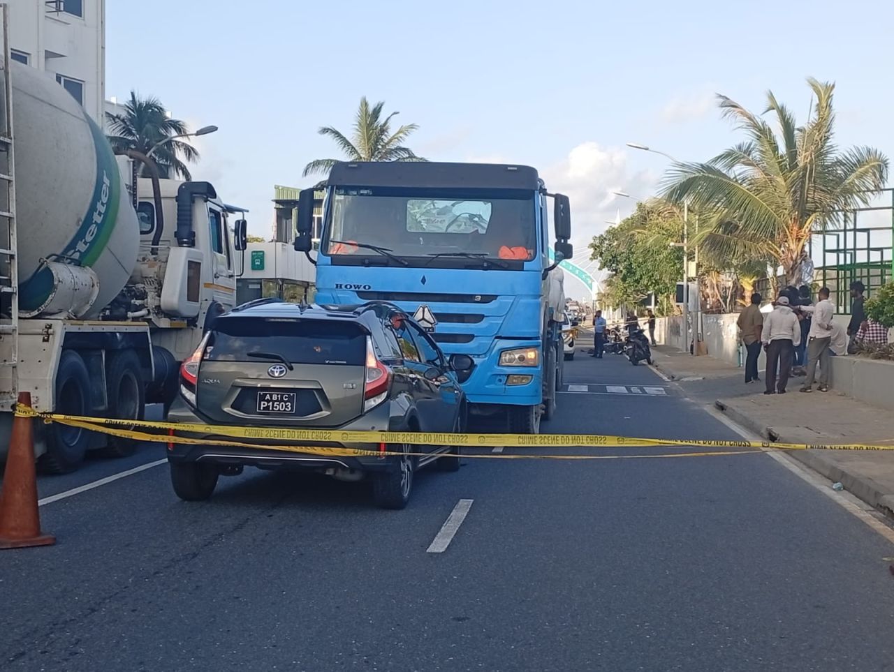 Accident gai meehaku maruvee lorry  ehge dhashu vegen: Fuluhun