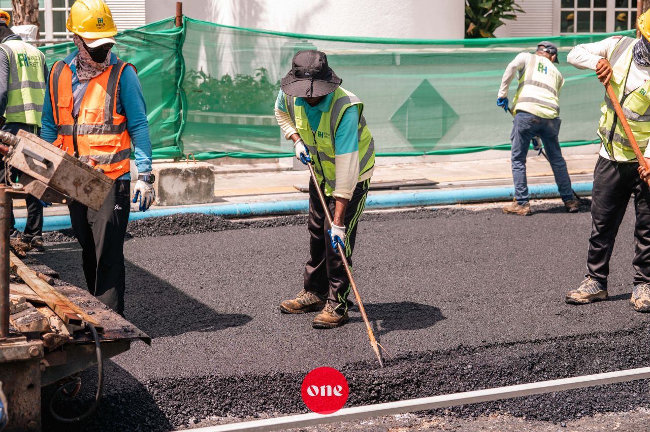 ވަން ފޮޓޯ: އަމީނީ މަގުގެ ފުރަތަމަ ސެގްމަންޓުގައި ތާރުއަޅަން ފެށުން 