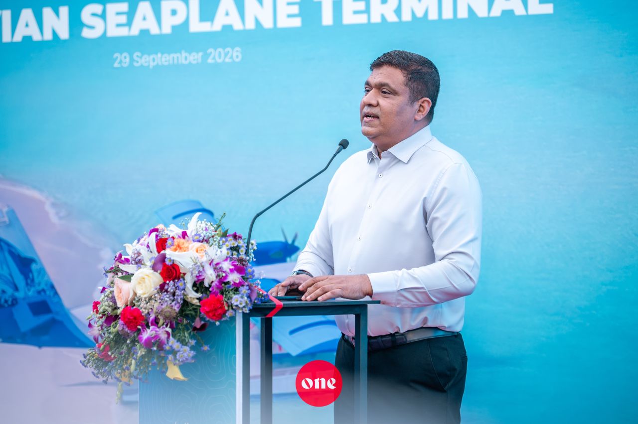 ވަން ފޮޓޯ: މޯލްޑިވިއަންގެ އާ ސީޕްލޭން ޓާމިނަލް ވީއައިއޭގައި ހުޅުވުމަށް ބޭއްވި ރަސްމިއްޔާތުގެ ތެރެއިން