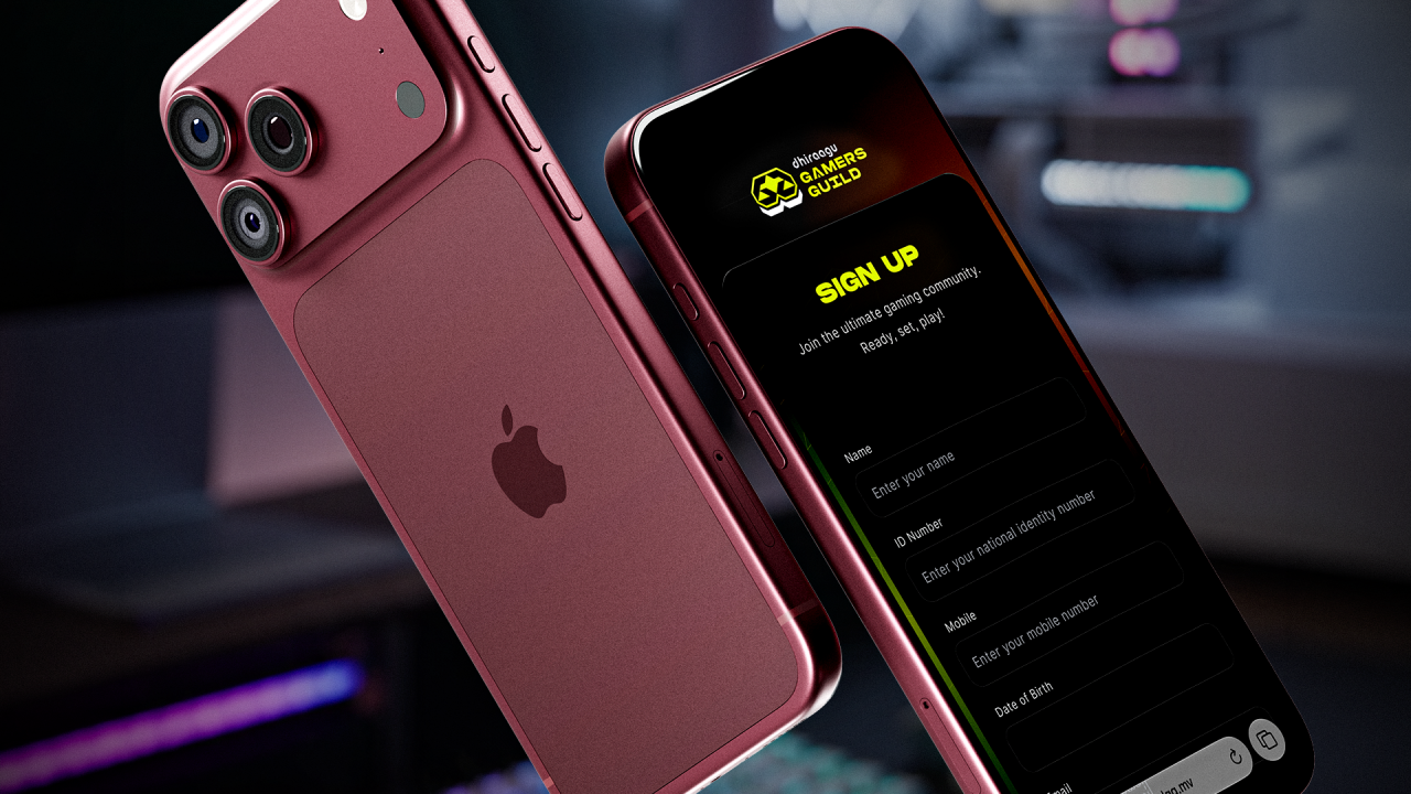 DGG ah signup kohgen iPhone 18 pro max eh hoadhumuge furusathu hulhuvaalaifi 