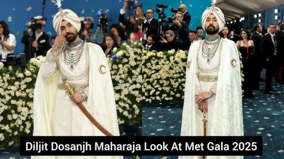 Diljit Met Gala gai Punjabi adhi Maharaja style gai 