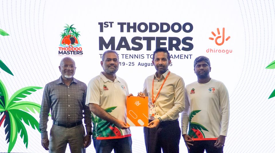Thoddoo ge table tennis mubaaraathuge digital partner akah Dhiraagu