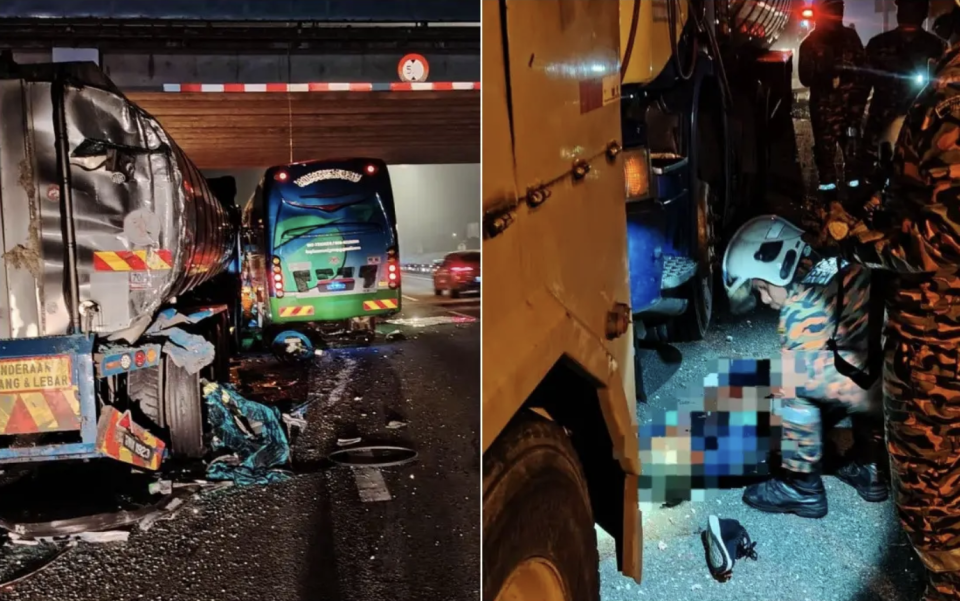 Malaysia gai tour bus eh accident ve 2 meehaku maruvehjje