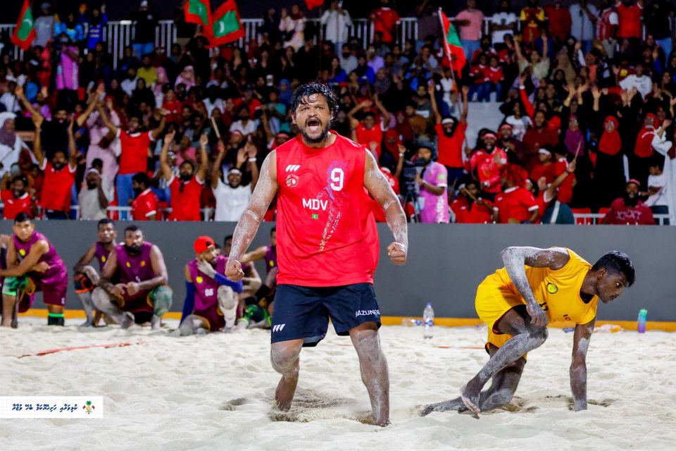 Commonwealth beach handball mubaaraathuge furathama match gai raajje in Lanka balikoffi 