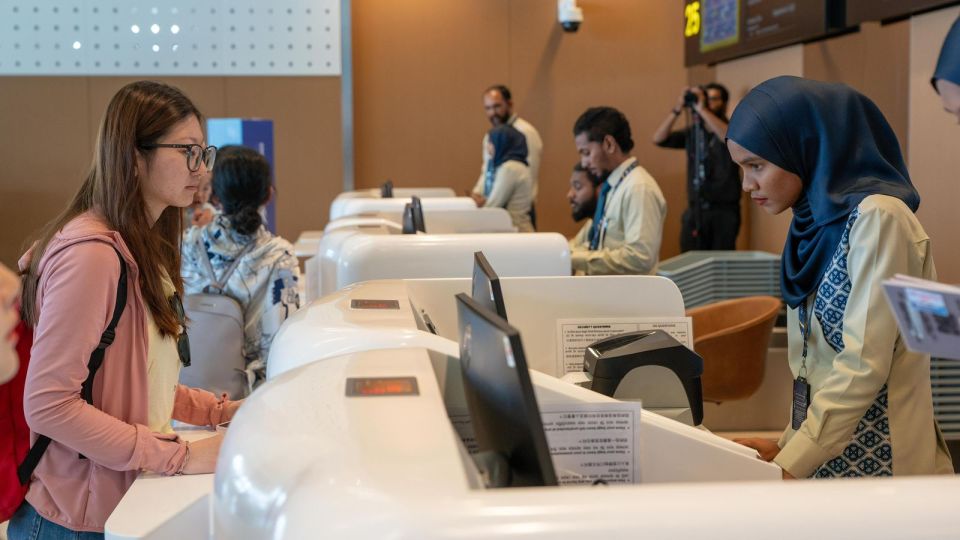 VIA ge aa passenger terminal in Beijing Capital Airlines ah hidhumaiy dheyn fashaifi 