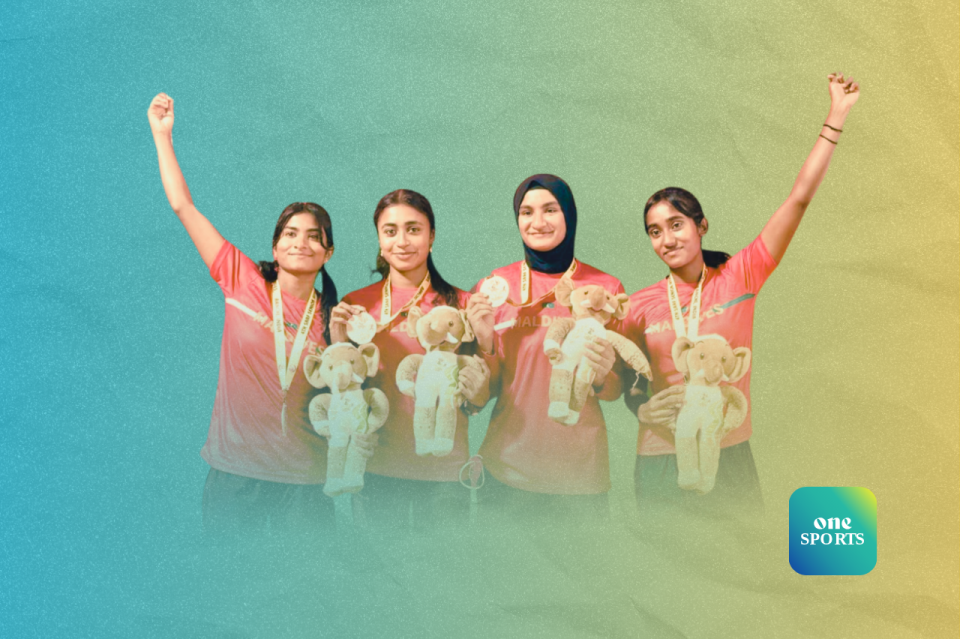 South Asian Senior Athletics championship ge relay in Raajje ah bronze medal 