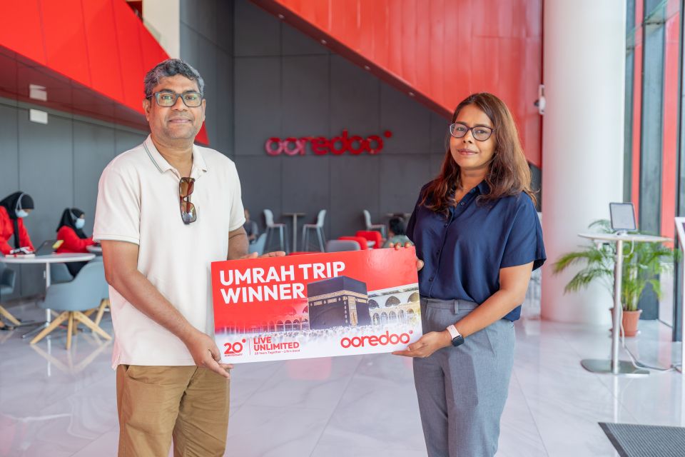 Ooredoo ge 10 vana Umrah dhathuruge naseebuveriyakah Ibrahim Wajdhee 