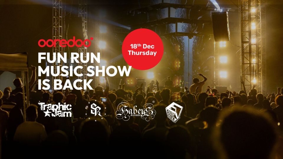 Ooredoo fun run music show mi mahu 18 gai central park gai