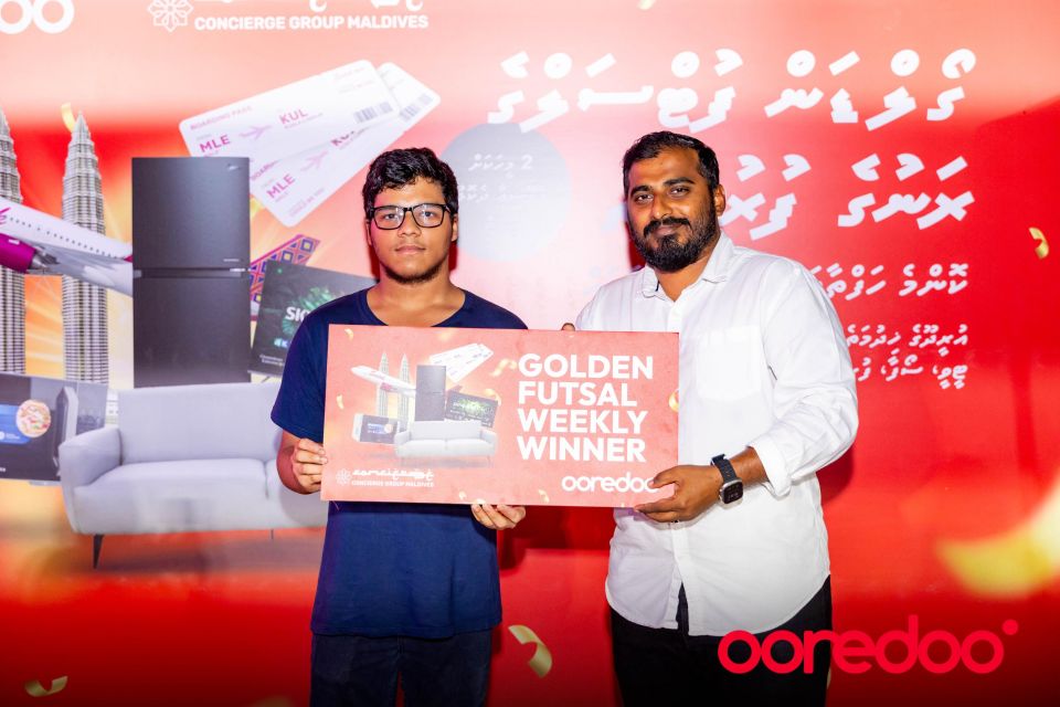 Ooredoo golden futsal giveaway ge furathama naseebu veriyaa hovaifi