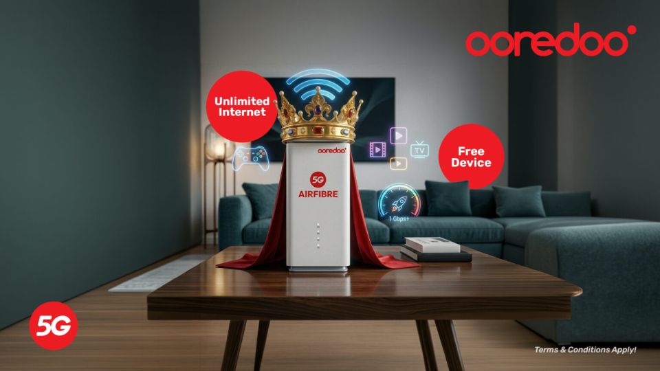 Ooredoo airfibre in vaguthun geya wifi