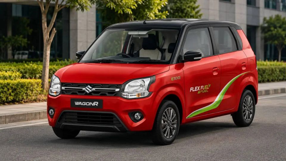 India ge furathama flex-fuel car, WagonR Maruti Suzuki in thaarafukoffi