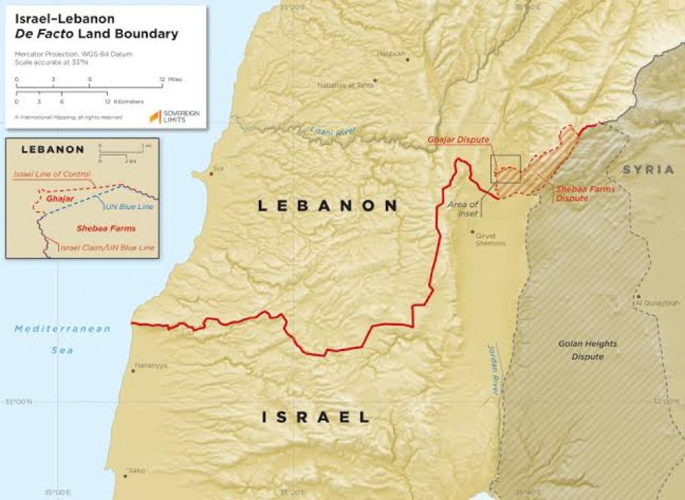 Lebanon border sarahadhdhugai Israel un alhaafaivaa hurihaa fiyavalhuthakeh uvaalaifi