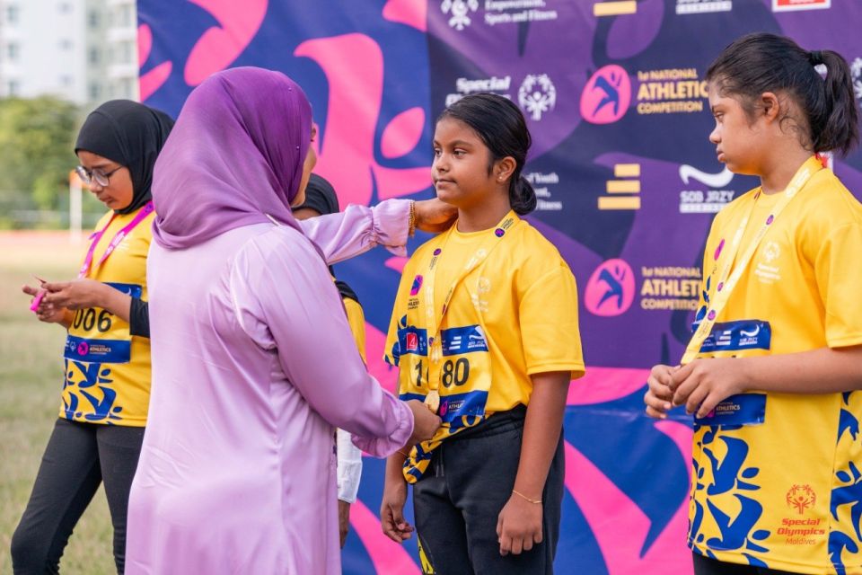 Special Olympics Maldives ge athletics mubaaraiyy kaamiyaabu 