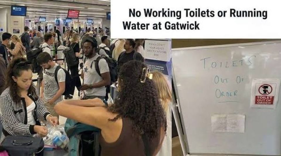 London ge Gatwick Airport un fenuge hidhumath kendi, faahaanaa thakaai restaurant thah bandhukuran jehijje