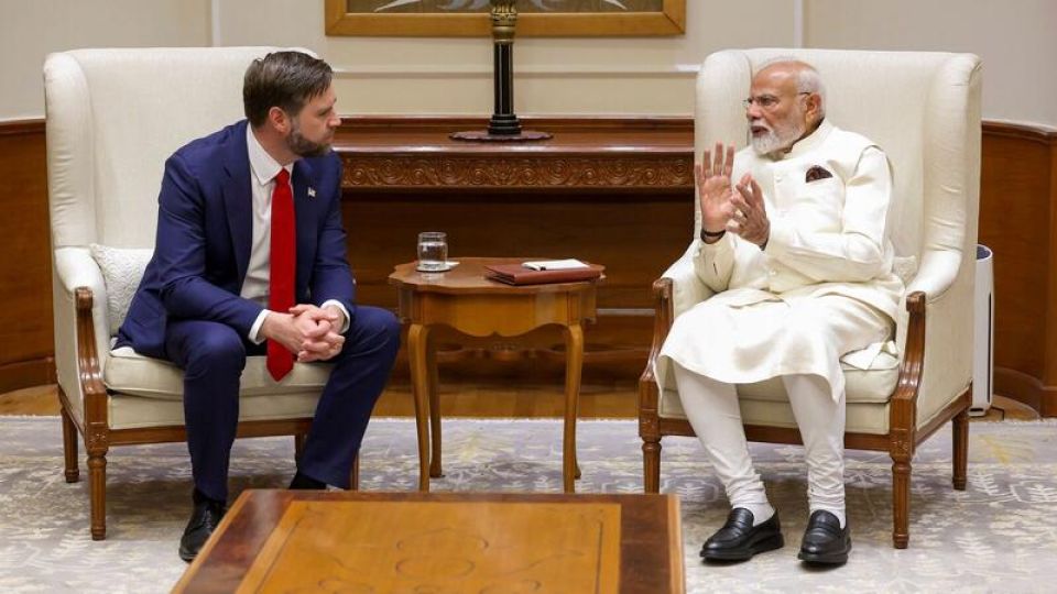 India aai America ge gulhun aa harufathakah gendhan Modi aai Vance mashvaraa kurahvavvaifi
