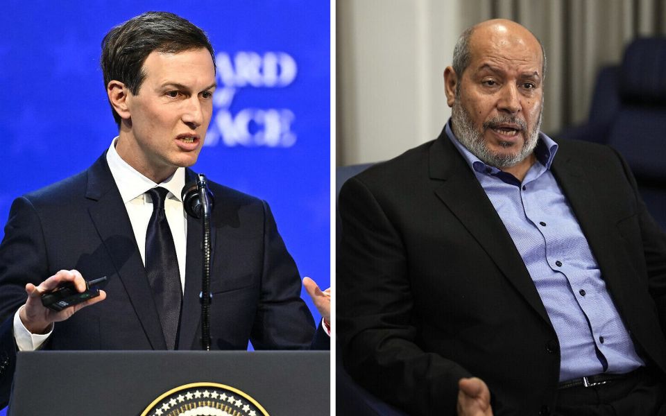 America ge mandoobu Kushner aai Hamas ge isverin Misru gai baddhalukuravvaifi