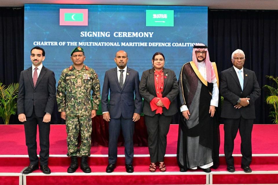 Saudi in ufehdhi maritime defense coalition gai Raajje baiverivejje
