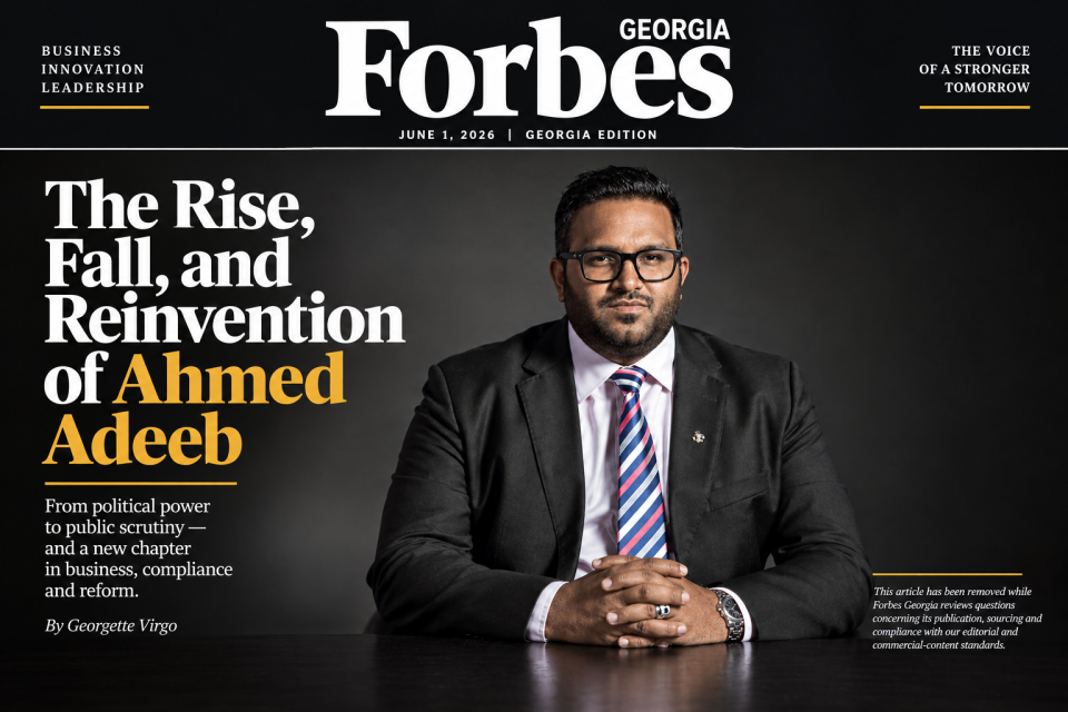Adheeb promote koh Forbes Georgia gai shaaiu kuri liyun nagaifi 