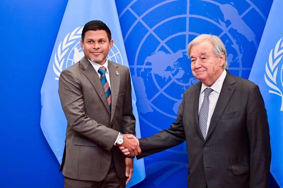 Moosumee gellun thakun araigathumah Raajje ah ehbaarulun dheynan: UN ge Secretary General