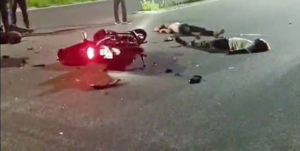 Accident vi eh cycle dhuvvee 3 meehunnaa eku, 4 meehehge haalu serious