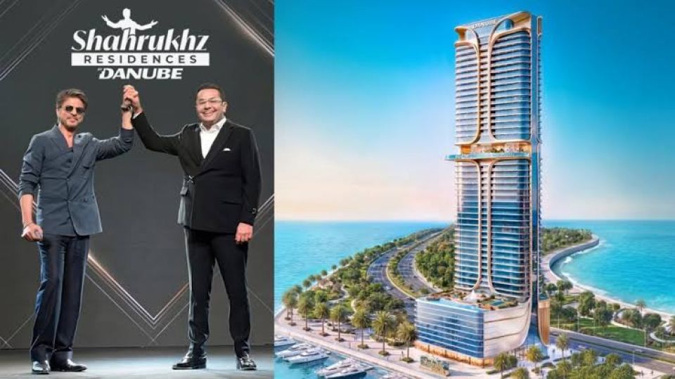 Shah Rukh Khan aa gulhigen Danube in Dubai gai luxury residential tower eh tharaqqee kuran fashaifi