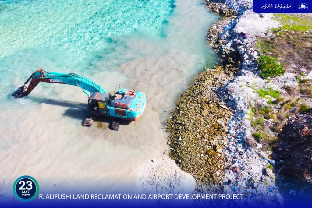 Alifushi airportge bin hikkan thayyaaruve, bundwall elhumuge massakaiy fashaifi
