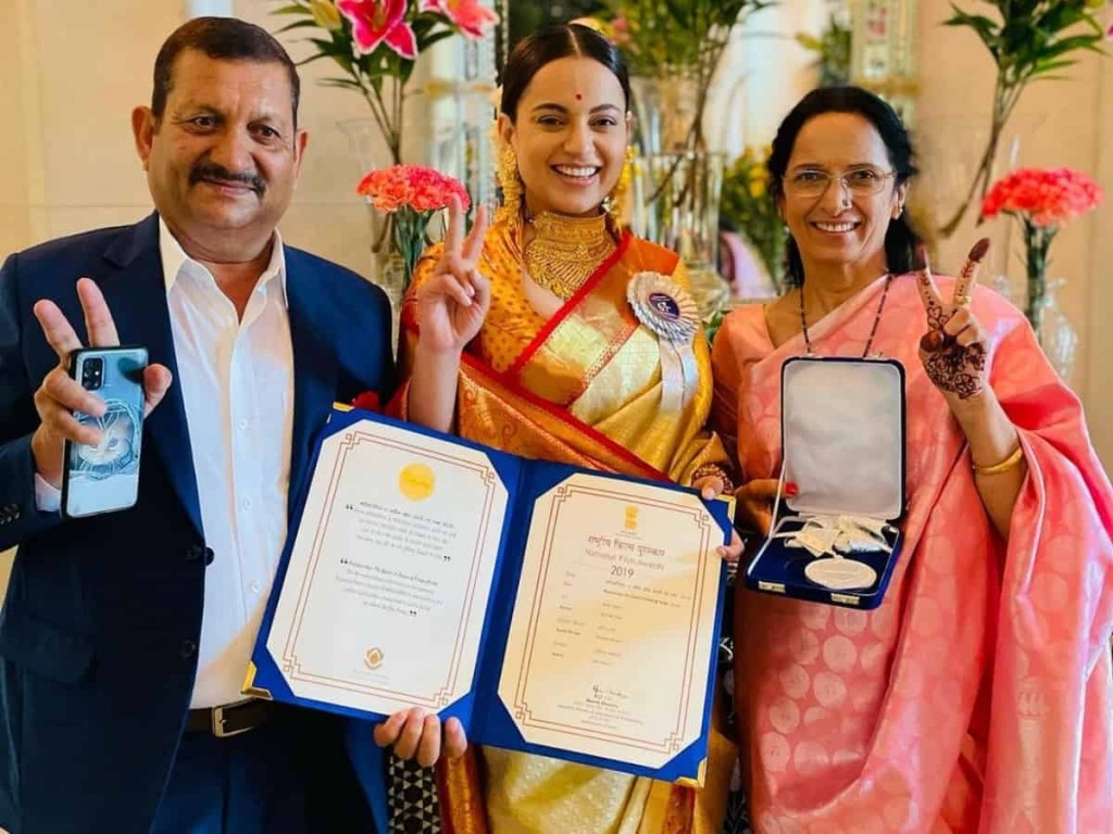 National Award ge best actress akee Kangana