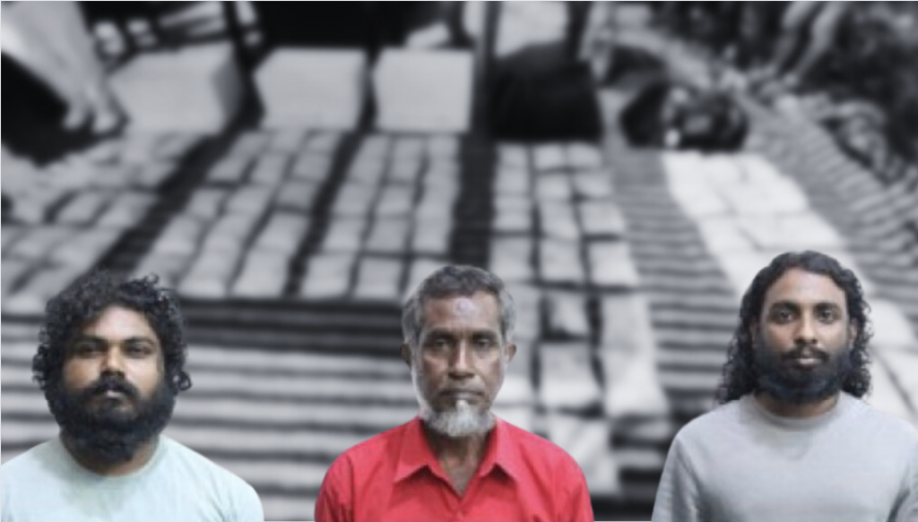 Male' aai Hulhumale' gai 119 kg ge drug ufuli gothuge CCTV footage dhahkaalaifi